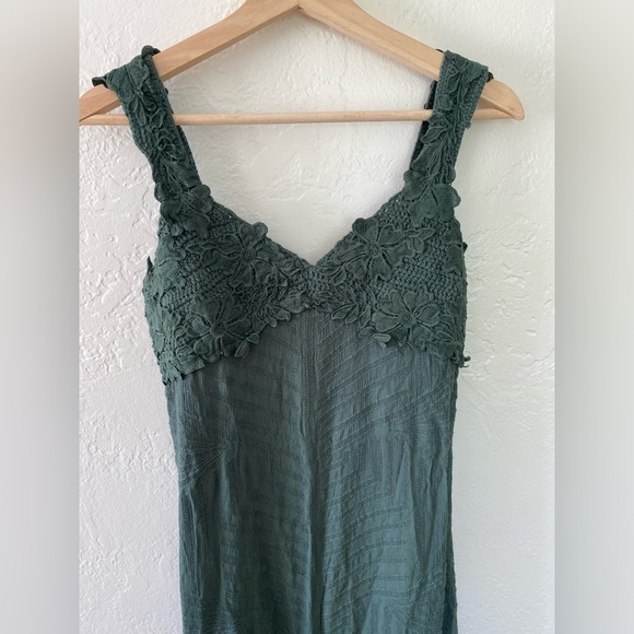 New Free People✨Coastal Treasures Maxi Dress- Topiary Green - Picture 3 of 7